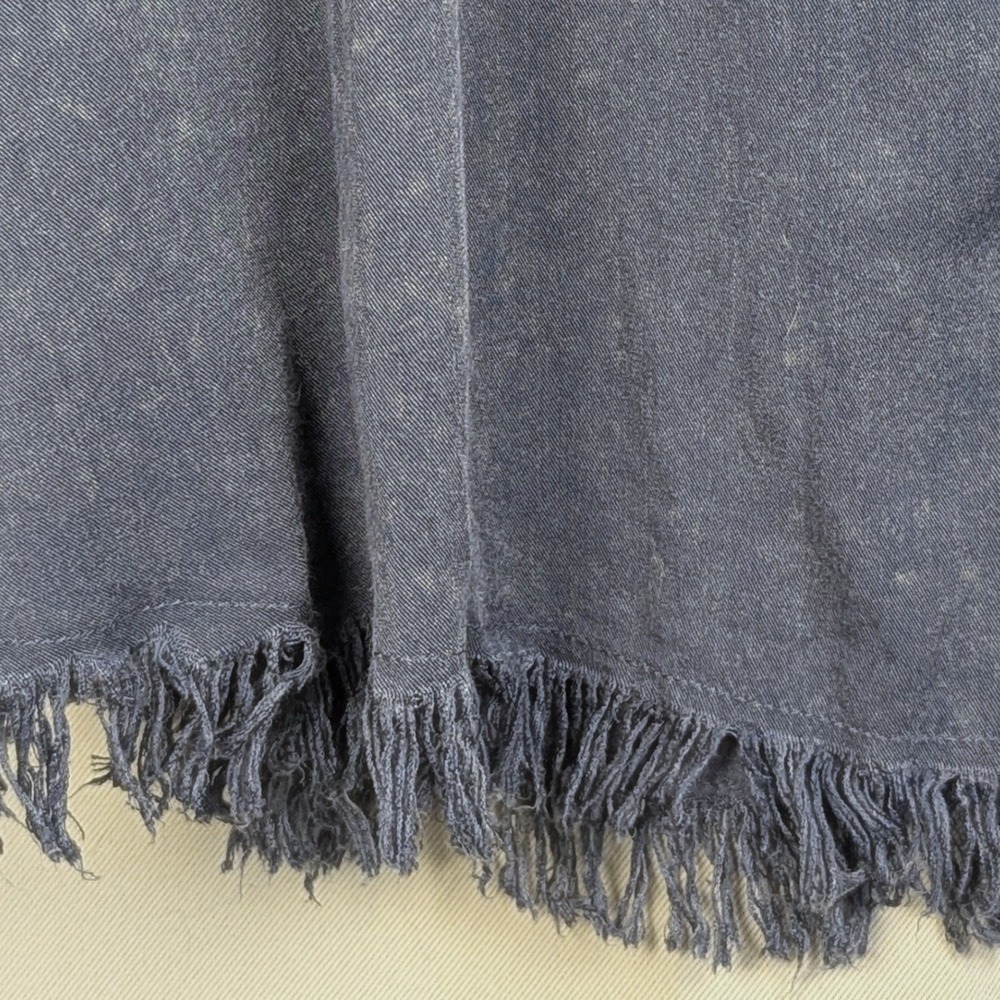 S Coastal Cowgirl Fringe Hem Tunic Mini Women Boho Shift Lagenlook Western Dress - Picture 5 of 12
